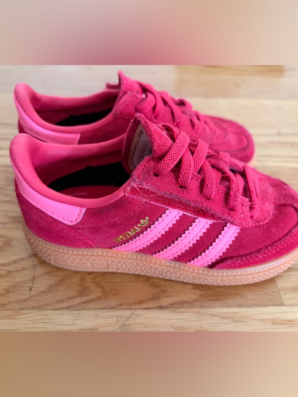 adidas Kids Gazelle Suede Sneaker - Bright Pink
